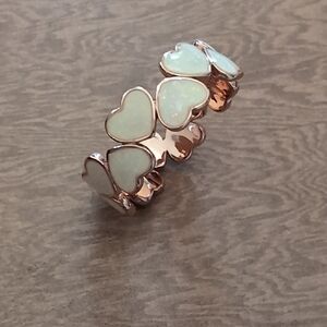 Elegant Heart Ring with Opalescent Accents